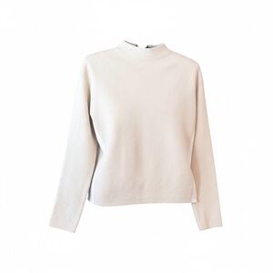 Haven Well Within Mock  Neck Bracelet Sleeve  Sweater - Cream/ Light Camel